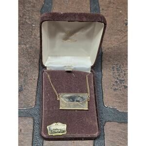 Vintage Love Letter Necklace 18k Gold Electroplate
